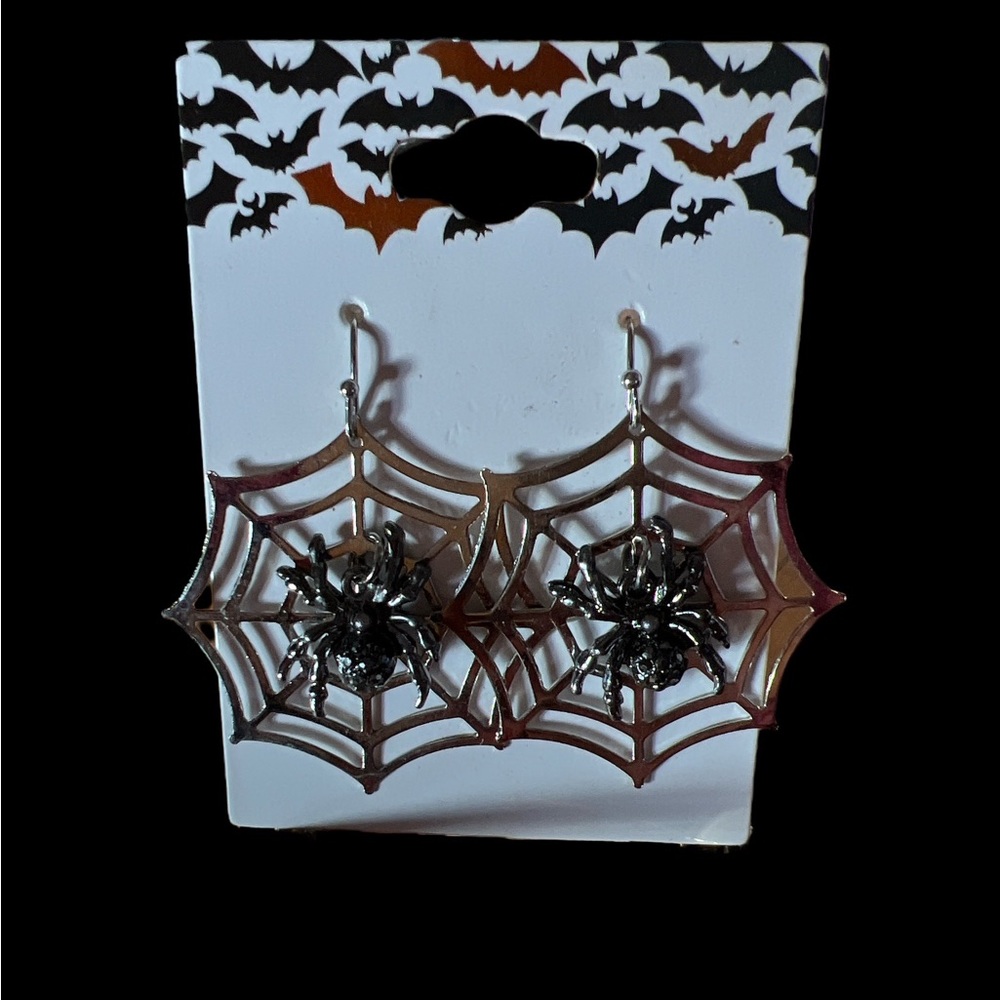 Spider and Web Earrings